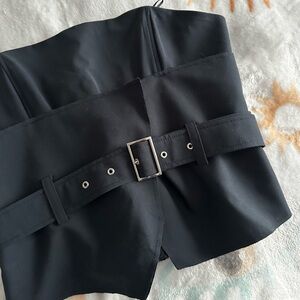 Zara NEW Corset-Style Top with Belt